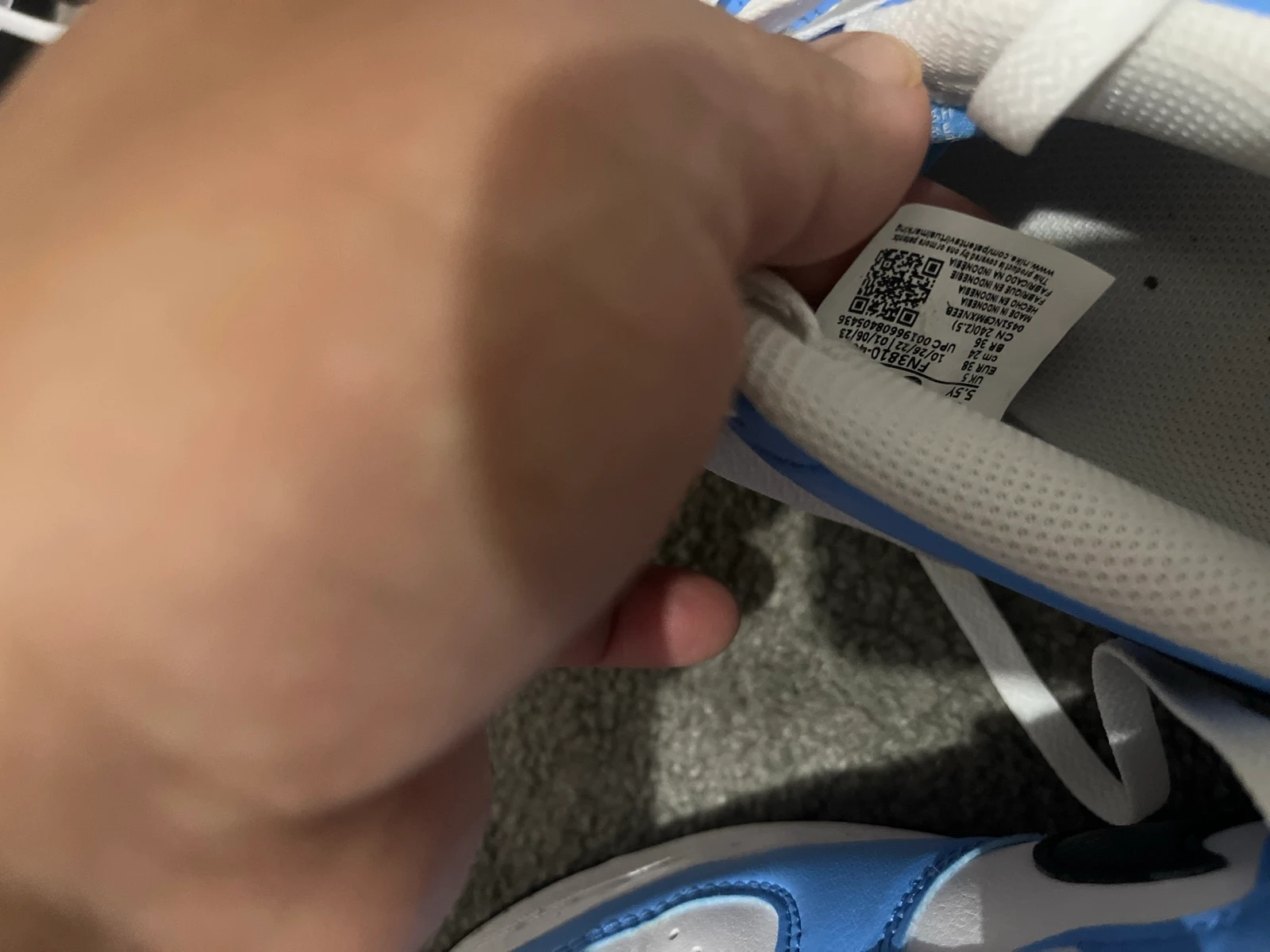Nike wAir Force 1 Low White University Blue – EU38 – Como Novo – photo 6